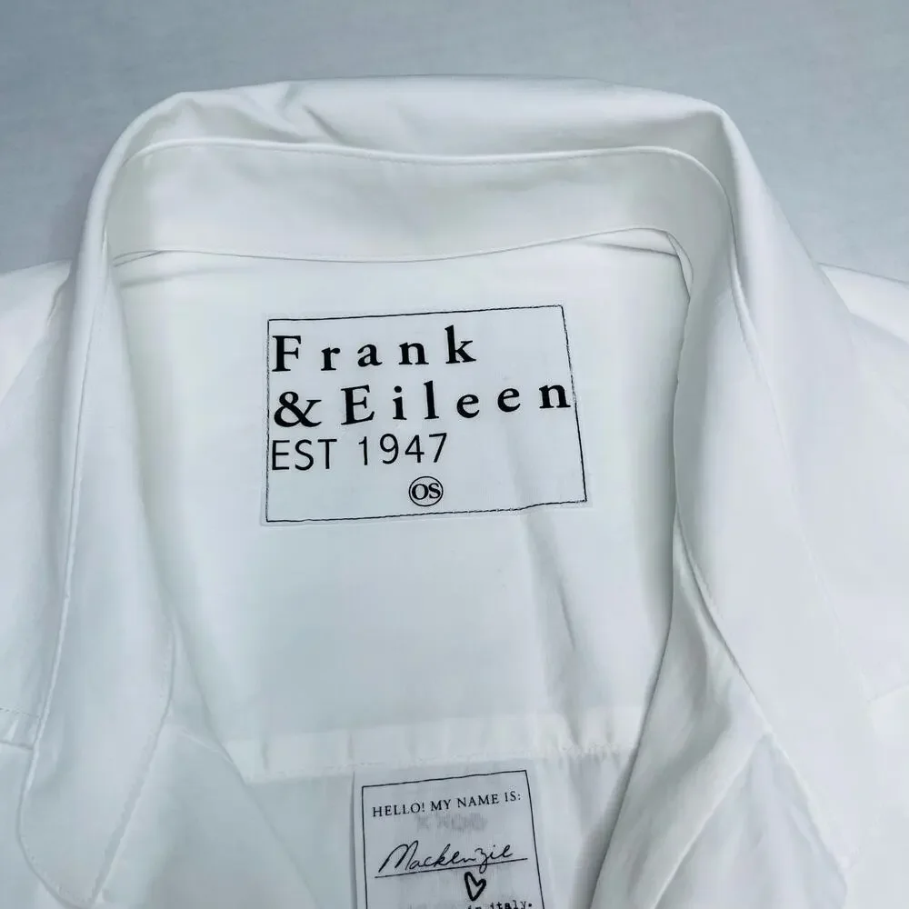 Frank & Eileen Mackenzie Shirt Button-Up One Size White Long sleeve Coastal Boho - Picture 8 of 10